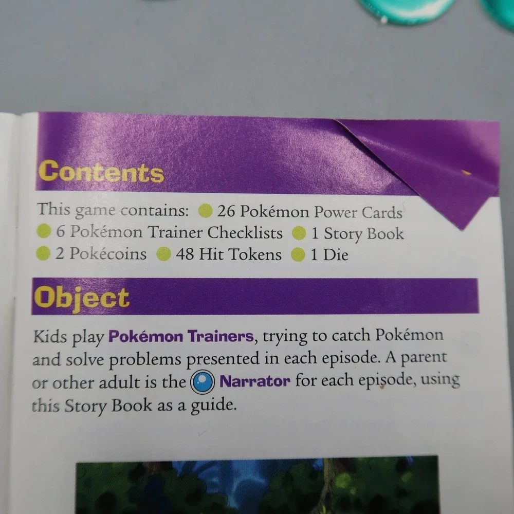 Pokémon Jr Adventure Game Game contains 26 Pokémon Power Cards 47 Hit Tokens